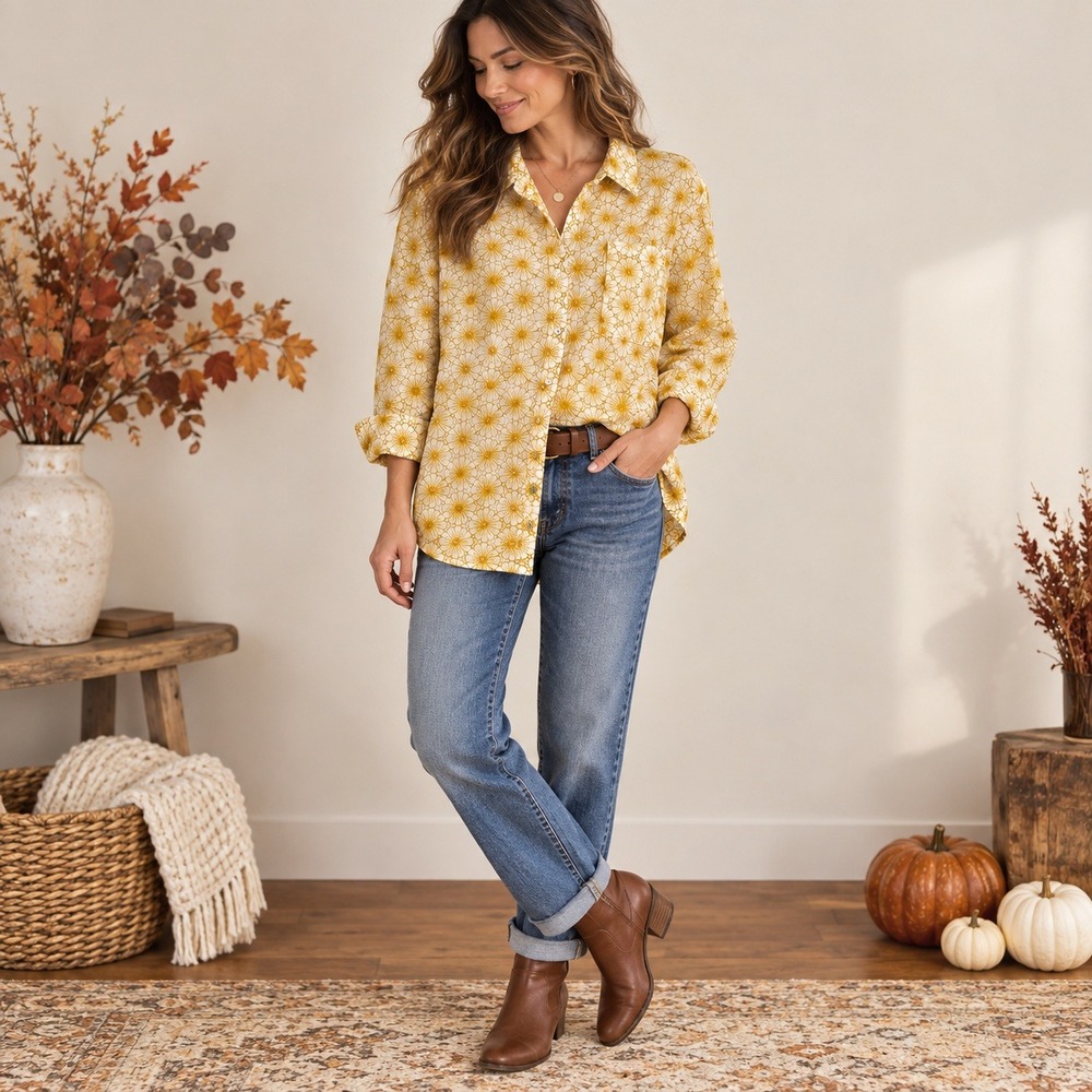 J. Jill Womens 2X Floral Embroidered Eyelet Button Down Shirt Boho Cottagecore